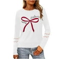 thumbnail image 1 of Womens Long Sleeve Merry Christmas T-Shirts Casual Merry and Graphic Tee Christmas Tree Tops, 1 of 7