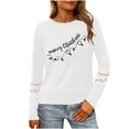 thumbnail image 1 of Womens Long Sleeve Merry Christmas T-Shirts Casual Merry and Graphic Tee Christmas Tree Tops, 1 of 7