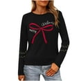 thumbnail image 1 of Womens Long Sleeve Merry Christmas T-Shirts Casual Merry and Graphic Tee Christmas Tree Tops, 1 of 7