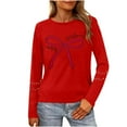 thumbnail image 1 of Womens Long Sleeve Merry Christmas T-Shirts Casual Merry and Graphic Tee Christmas Tree Tops, 1 of 7