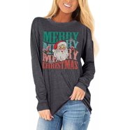 Women's Christmas Lights Graphic Tee - Short Sleeve Holiday Shirt, Merry & Bright Design