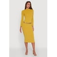 thumbnail image 1 of Womens Long Sleeve Mock Neck Midi Dress, 1 of 4