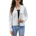 thumbnail image 1 of Womens Long Sleeve Open Front Cardigans Button Down Lace V Neck Casual Knit Cardigan Sweater Outwear Coats Black S, 1 of 9