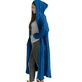 thumbnail image 1 of Womens Long Sleeve Open Hooded Cable Knit Sweaters Cardigan Blue XXXL, 1 of 7