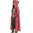 thumbnail image 1 of Womens Long Sleeve Open Hooded Cable Knit Sweaters Cardigan Hot Pink XXXXL, 1 of 6
