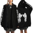 thumbnail image 1 of Womens Long Sleeve Oversized Hoodies Loose Spring Crewneck Fashion Sweatshirts Punk Gothic Graphic Print Fall Y2K Top, 1 of 5