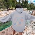 thumbnail image 1 of Womens Long Sleeve Oversized Hoodies Turtle Print Crewneck Fall 2026 Sweatshirts 2026 Spring Lightweight Casual Tops, 1 of 6