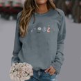 thumbnail image 1 of Womens Long Sleeve Oversized Sweatshirt 2026 Spring Casual Crewneck Loose Pullover Floral Print Fall Y2K Tunic Top, 1 of 4
