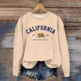 thumbnail image 1 of Womens Long Sleeve Oversized Sweatshirt Crewneck Basic Casual Top Graphic Print Loose Spring Fashion Pullover, 1 of 3