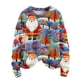 thumbnail image 1 of Womens Long Sleeve Round Neck Casual Pullover Sweater Christmas Graphic Sweatshirts Loose Soft Colorful Tops, 1 of 3