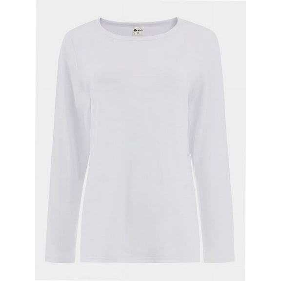 Womens Long Sleeve Round Neck Shirts Casual Basic Tops Tee Shirts Fall Winter Tops