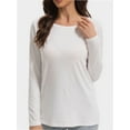 thumbnail image 1 of Women's Long Sleeve Round Neck T-Shirt - Casual Basic Top for Fall & Winter, 1 of 6