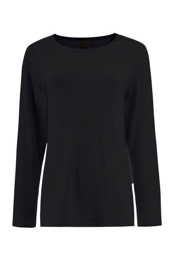 Womens Long Sleeve Round Neck Shirts Casual Basic Tops Tee Shirts Fall Winter Tops