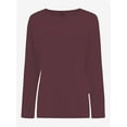 thumbnail image 1 of Womens Long Sleeve Round Neck Shirts Casual Basic Tops Tee Shirts Fall Winter Tops, 1 of 5