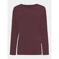 thumbnail image 1 of Womens Long Sleeve Round Neck Shirts Casual Basic Tops Tee Shirts Fall Winter Tops, 1 of 5