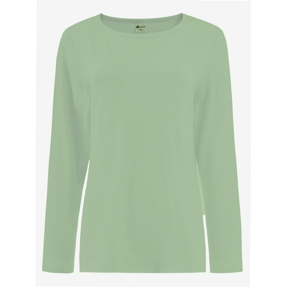 Womens Long Sleeve Round Neck Shirts Casual Basic Tops Tee Shirts Fall Winter Tops