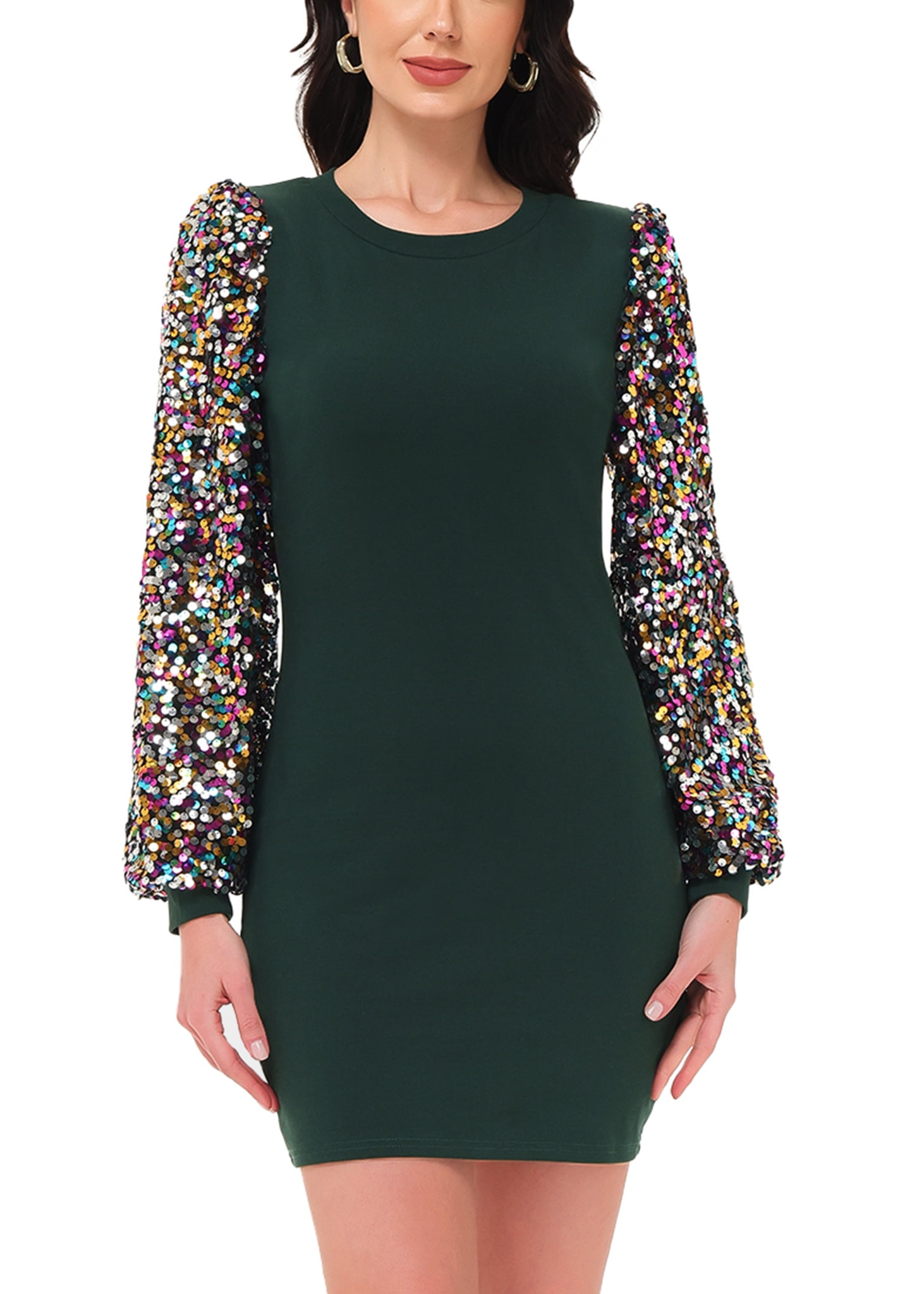 Womens Long Sleeve Sequin Party Bodycon Dress Cocktail Sparkle Wedding Evening Clubwear A Line Mini Short Dress,Green, X-Large - Walmart.com Womens Long Sleeve Sequin Party Bodycon Dress Cocktail Sparkle Wedding Evening Clubwear A Line Mini Short Dress,Green, X-Large - Walmart.com