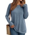 thumbnail image 1 of Womens Long Sleeve Shirts Casual Loose Fit Tops Fall Fashion Dressy Basic Trendy Outfits Clothes 2024, 1 of 5
