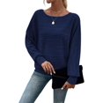 thumbnail image 1 of Womens Long Sleeve Shirts Crewneck Tunic Tops Pullover Sweaters Business Casual Blouses Fall Fashion, 1 of 11