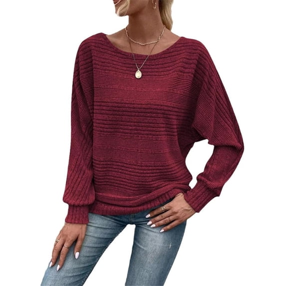 Womens Long Sleeve Shirts Crewneck Tunic Tops Pullover Sweaters Business Casual Blouses Fall Fashion