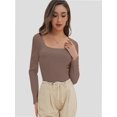thumbnail image 1 of Womens Long Sleeve Shirts Crop Tops Going Out Basics Tees Clothes, 1 of 6