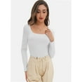 thumbnail image 1 of Womens Long Sleeve Shirts Crop Tops Going Out Basics Tees Clothes, 1 of 6