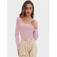 thumbnail image 1 of Womens Long Sleeve Shirts Crop Tops Going Out Basics Tees Clothes, 1 of 6