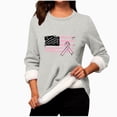 thumbnail image 1 of Womens Long Sleeve Shirts Pleated Crew Neck Casual Fall Fashion Tops Loose Fit Lightweight Girls Outfits Clothes,Gray,3XL, 1 of 3