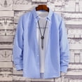 thumbnail image 1 of Womens Long Sleeve Shirts Spring Lapel Collared Button Down Striped Business Summer Dressy Casual Work Blouses Tops, 1 of 3
