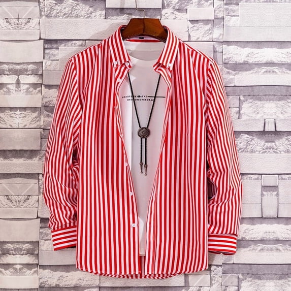 Womens Long Sleeve Shirts Spring Lapel Collared Button Down Striped Business Summer Dressy Casual Work Blouses Tops
