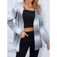 thumbnail image 1 of Womens Long Sleeve Sweater Casual Knit LightWeight Spring Summer Clothing Multicolor Top Gray L, 1 of 5