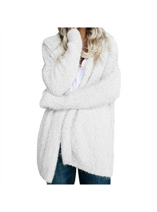 Marciano Paula Faux-Fur Long Cardigan Sweater - White - S