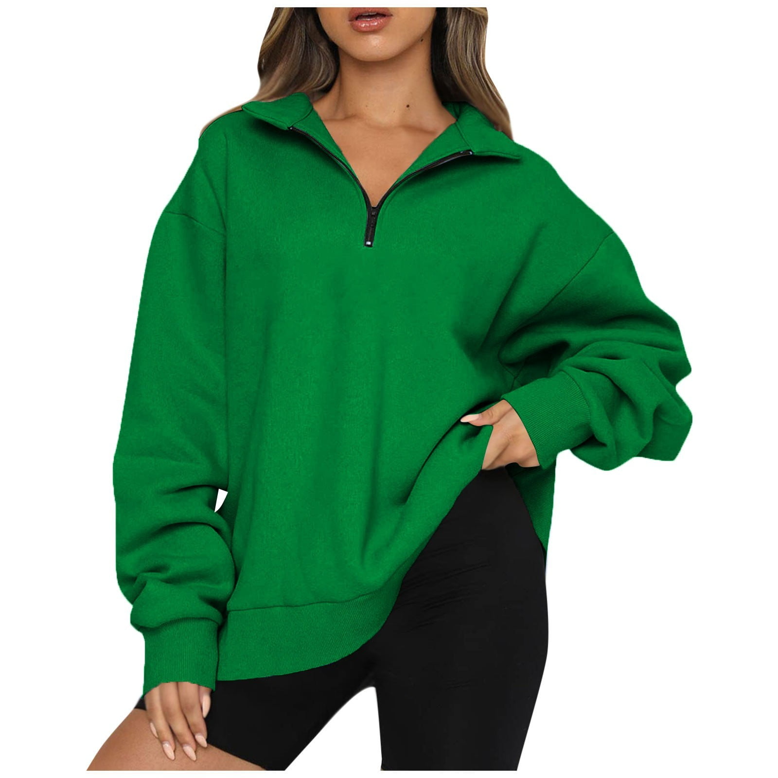 Women's Oversized Patchwork Sweatshirt Dress – Long Sleeve, Crewneck, Cozy Pullover For Fall