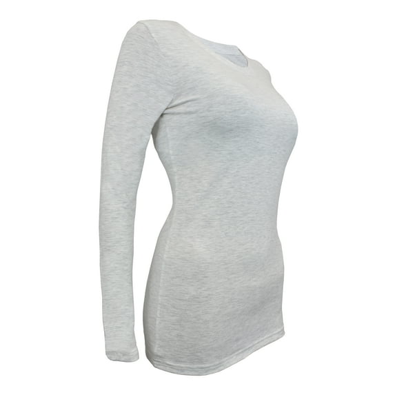 Womens Long Sleeve T Shirt With Super-Soft Stretch Fabric Round Neck T-Shirts