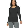 thumbnail image 1 of Womens Long Sleeve T Shirt With Super-Soft Stretch Fabric Round Neck T-Shirts, 1 of 7