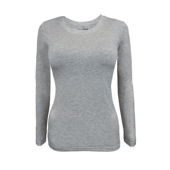 Womens Long Sleeve T Shirt With Super-Soft Stretch Fabric Round Neck T-Shirts