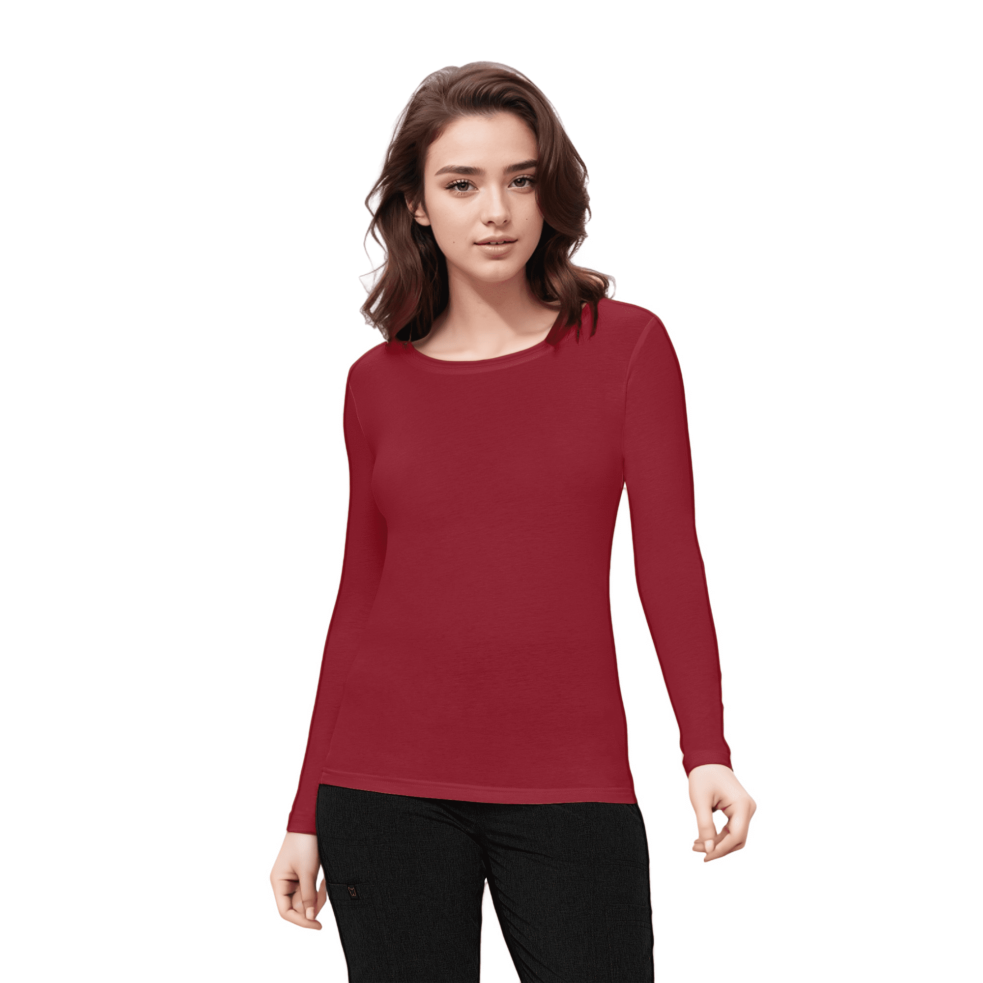 Walmart Women's Luxurious Long Sleeve T-Shirt with Super-Soft