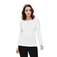 thumbnail image 1 of Womens Long Sleeve T Shirt With Super-Soft Stretch Fabric Round Neck T-Shirts, 1 of 5