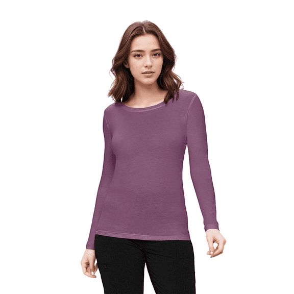 Womens Long Sleeve T Shirt With Super-Soft Stretch Fabric Round Neck T-Shirts