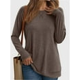 thumbnail image 1 of Womens Long Sleeve T Shirts crew Neck Loose Soft Casual Tops Fall Fashion Comfy Tees, 1 of 6