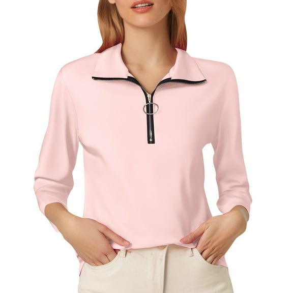 Womens Long Sleeve Top V-Neck Solid Color Relax Fit T Shirt Vacation Fashion Summer Blouses 2025