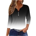thumbnail image 1 of Womens Long Sleeve Tops, 3/4 Sleeve Tops for Women 2026 Henley Neck Shirts Elbow Sleeve Casual Tshirts, 1 of 5