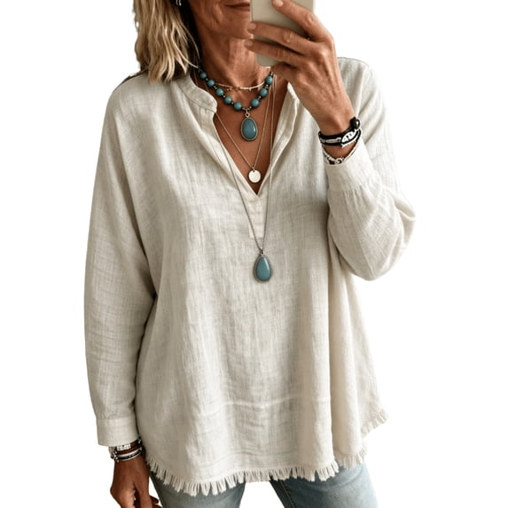 Womens Long Sleeve Tops Casual Boho Dressy Blouses Plain Ruffle Sleeve Vintage Tshirts Vacation Layering Tunic Tops,2XL