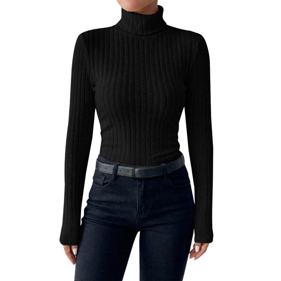 Womens Long Sleeve Tops Fleece Ribbed Knit V Neck Warm Fall Spring Basic Trendy Tops