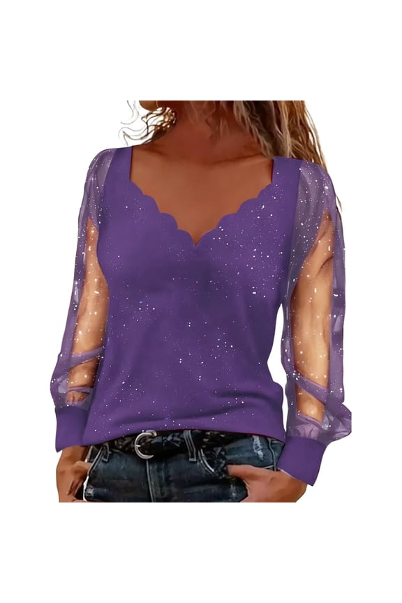 Womens Long Sleeve Tops Ladies Top Shirt Slim Elastic Solid V Neck Top Blouse Lace Long Sleeve Elegant Long Sleeve Cotton Spandex T Shirts For Women