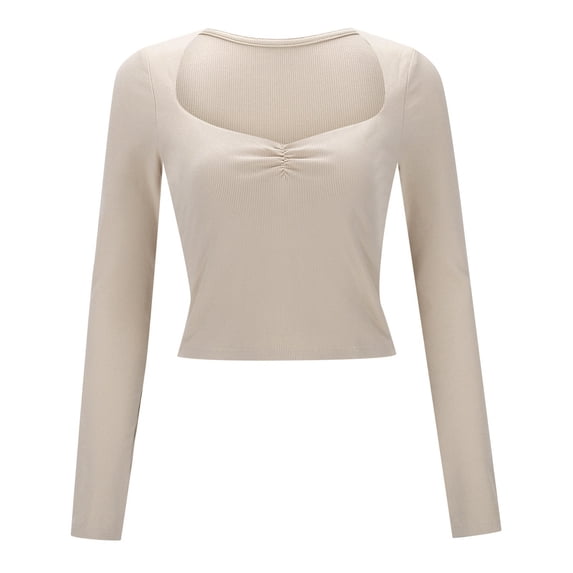 Womens Long Sleeve Tops Long Sleeve Crewneck Slim Fit Long Sleeve Tee Shirts for Women Basic Tee Tunic Tops Fall Pullover Shirts Tight Tee