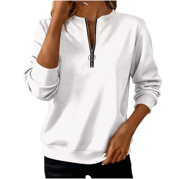 Womens Long Sleeve Tops Loose Round-neck Sweatshirt Lightweight Base Layer Undershirt Tees