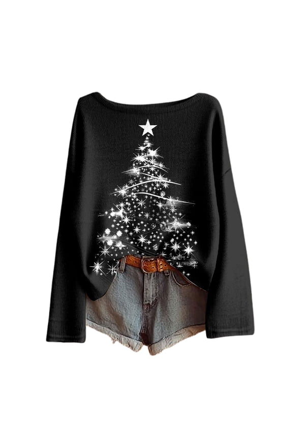 Womens Long Sleeve Tops Shirts Knit Textured Stripe Cozy Pullover Casual Holiday Sweater Feminine Yarn Fit Fall Clothes for Women Tees Blouses Black L