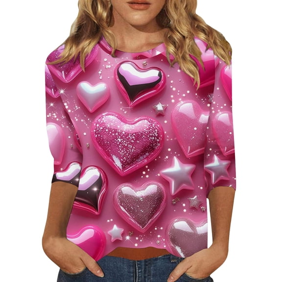 Womens Long Sleeve Tops Tees For Fashion Casual Round Neck Long Sleeve Printed T Shirt Top T Shirts For Women