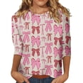 thumbnail image 1 of Womens Long Sleeve Tops Tees For Fashion Casual Round Neck Long Sleeve Printed T Shirt Top T Shirts For Women, 1 of 5